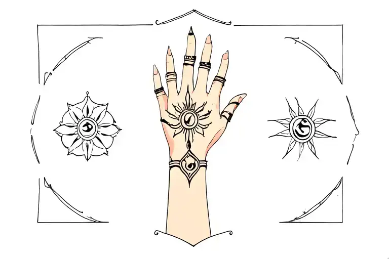 i want tattoo on my hands knuckle bones  •Index knuckle: Om (ॐ)•Middle knuckle: Untamed•Ring knuckle: Feral•Pinky knu tattoo design idea