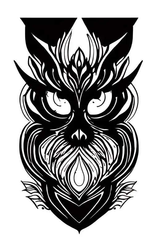 line work including mandala like thick linework tattoo design idea