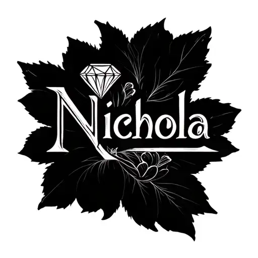 "Nichola" diamonds tattoo design idea