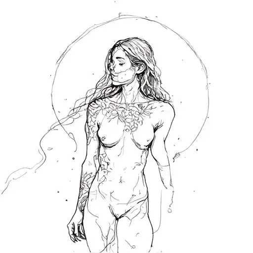 physical abuse and emotional neglect survivor silhouette emerging tattoo design idea