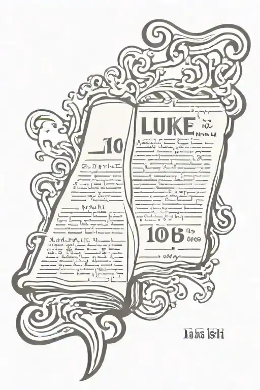 open bible scripture Luke 10:19 bible tattoo design idea