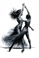 dancers to a discordant system tattoo design idea