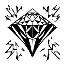 toxic diamond  tattoo design idea
