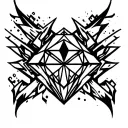 toxic diamond  tattoo design idea