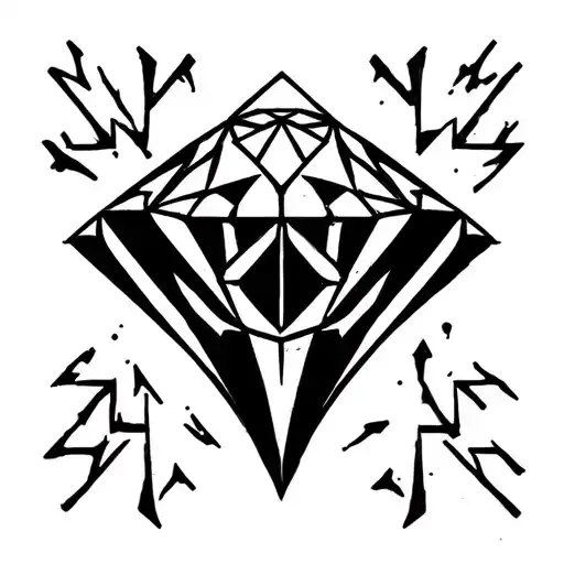 toxic diamond  tattoo design idea