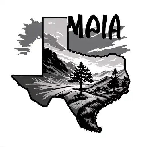 Idaho and Texas combined  tattoo design idea