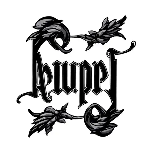"angel" "Giuppi" Two Word Ambigram Generator tattoo design idea