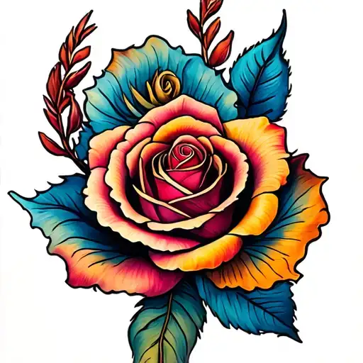 Brujula with knot and wind rosette tattoo design idea