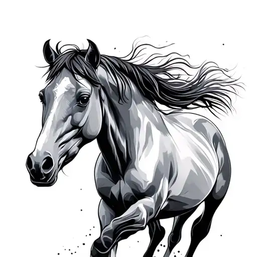 Running Horses tattoo design idea