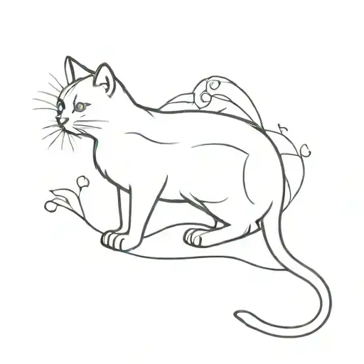 memorial for cat tattoo design idea