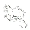 memorial for cat tattoo design idea