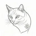 memorial for cat tattoo design idea