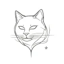 memorial for cat tattoo design idea