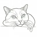 memorial for cat tattoo design idea