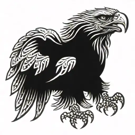 The Albanian eagle, on the other hand, has an upright AK tattoo design idea