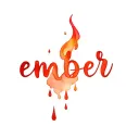 rain, fire, word "ember" tattoo design idea