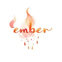 rain, fire, word "ember" tattoo design idea