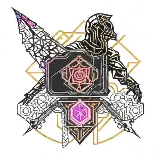 templar knight tattoo design idea