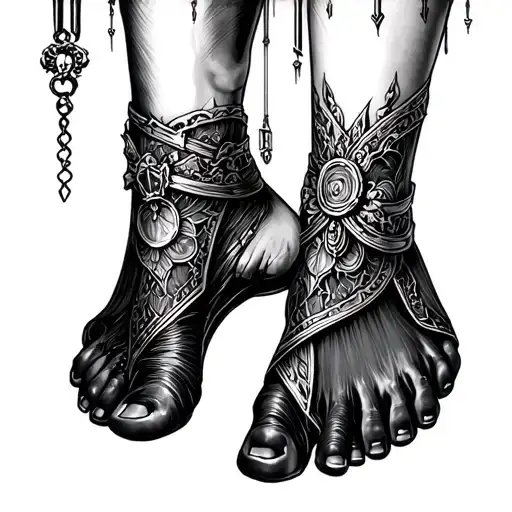 femdom, female feet, flr, chastity, subliminal, mythology tattoo design idea