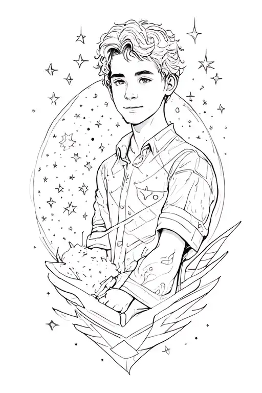 Hello, A tattoo for my cousin, who was like my little brother who went to join the stars. I would like to have a tattoo  tattoo design idea