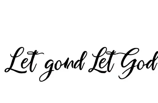 "Let go and Let God" tattoo design idea