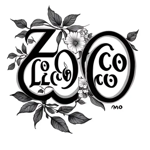 Family letter tatto with ZO LO LH CO MO tattoo design idea