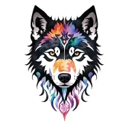 shadow wolf silhouette tattoo design idea