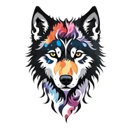 shadow wolf silhouette tattoo design idea
