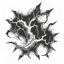 thunder lightning bolt striking tattoo design idea