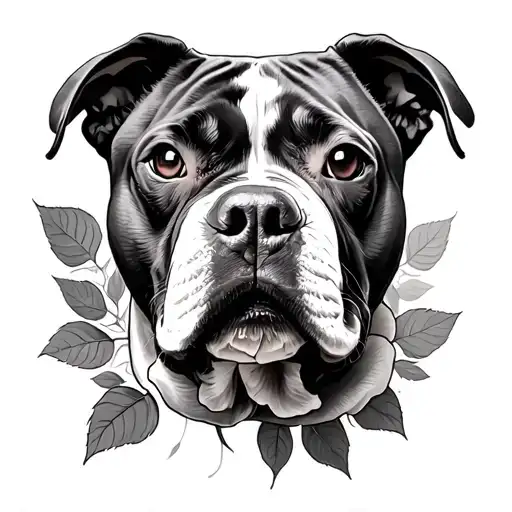 PITBULL ROSES REIKI tattoo design idea