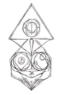 four basic elements and philosophers stone symbol combined tattoo design idea