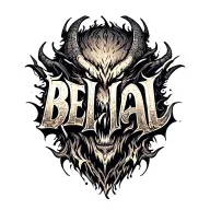 "B E L I A L" BELIAL DEMON tattoo design idea
