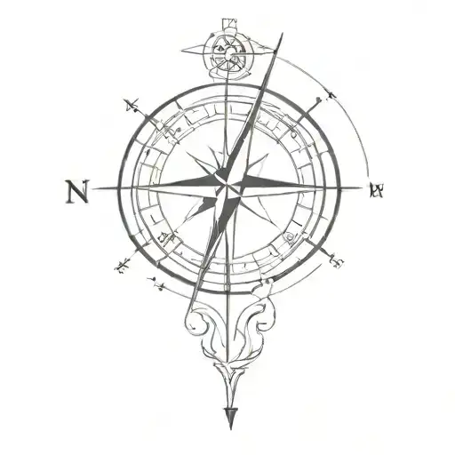 small simple tattoo like compass but the letterst instead of N, S, E, W would be M, M, M, S and it would be on a ribs tattoo design idea