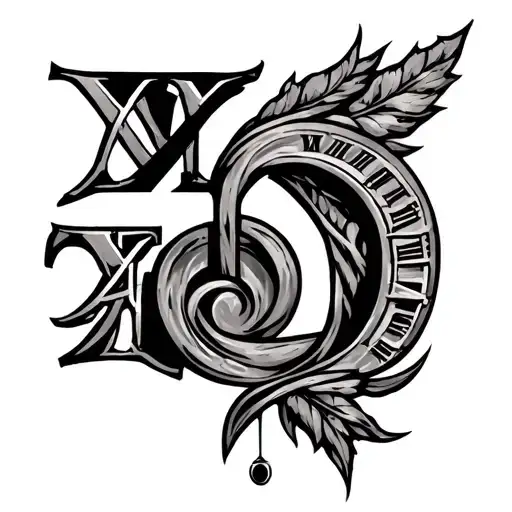 August 5 2025 Roman numerals tattoo design idea