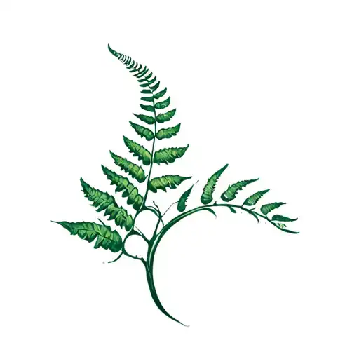 Fiddlehead fern tattoo in the shape of your hip for your hip tattoo design idea