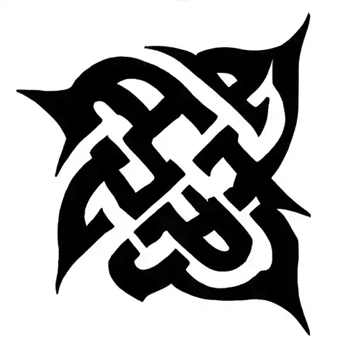 endless knot design incorporating elements tattoo design idea
