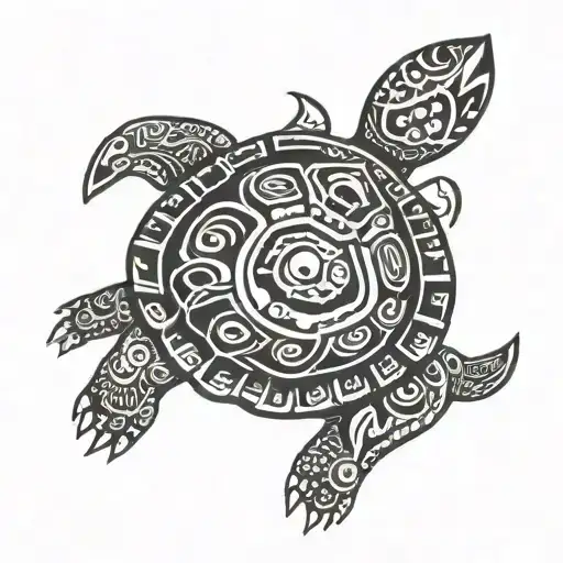 turtle Taino tribal tattoo tattoo design idea