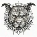 American Bully tattoo design idea
