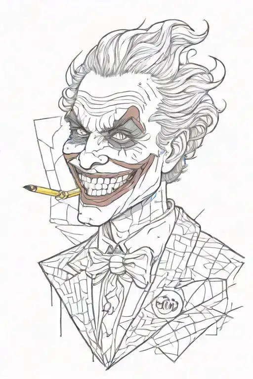 ha ha ha quote of joker tattoo design idea