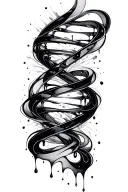 fluid aurora ribbons, translucent soundwaves, melting vortex, dna, artistic sound , shattered prism tattoo design idea