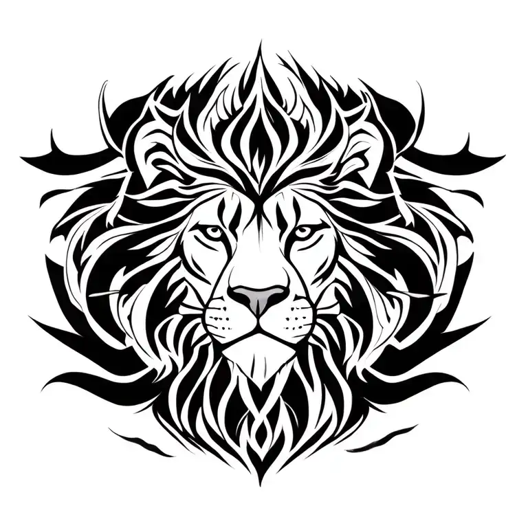 leo zodiac sign tattoo design idea