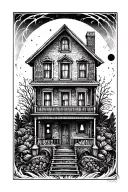 trap house tattoo design idea