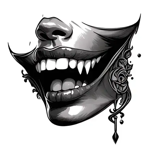 Throat tattoo design idea