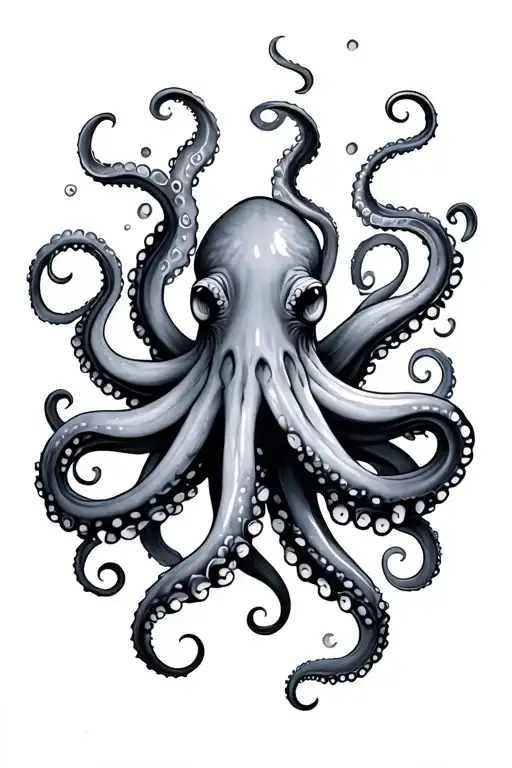 octopus tentacles tattoo design idea