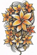 Frangipani tattoo design idea