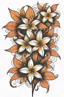 Frangipani tattoo design idea
