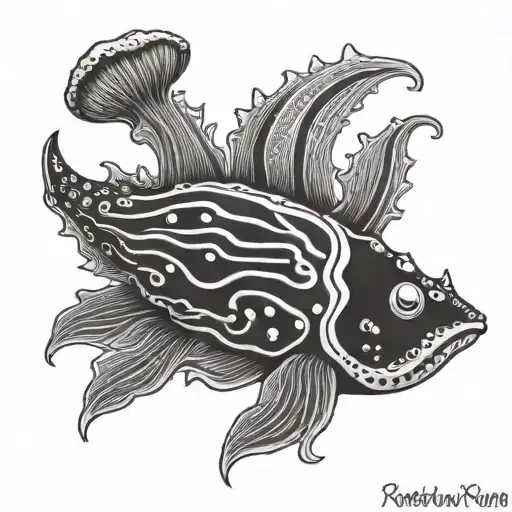 Nudibranch tattoo design idea