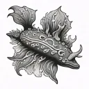 Nudibranch tattoo design idea