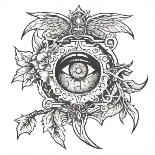 RIP 2002 - 2020 vision with elements tattoo design idea