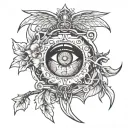 RIP 2002 - 2020 vision with elements tattoo design idea